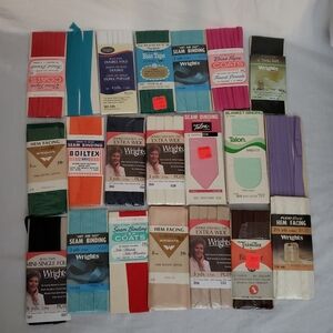 21 Vintage Swing Notions Binding Seam Bias Tape Hem Facing Bundle